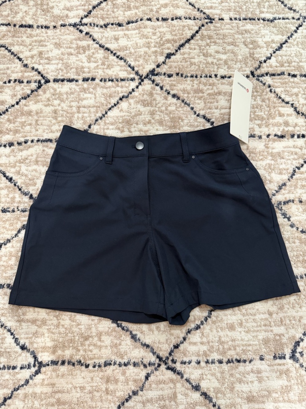 lululemon athletica Navy City Sleek High-Rise 5 Pkt 4” Shorts
